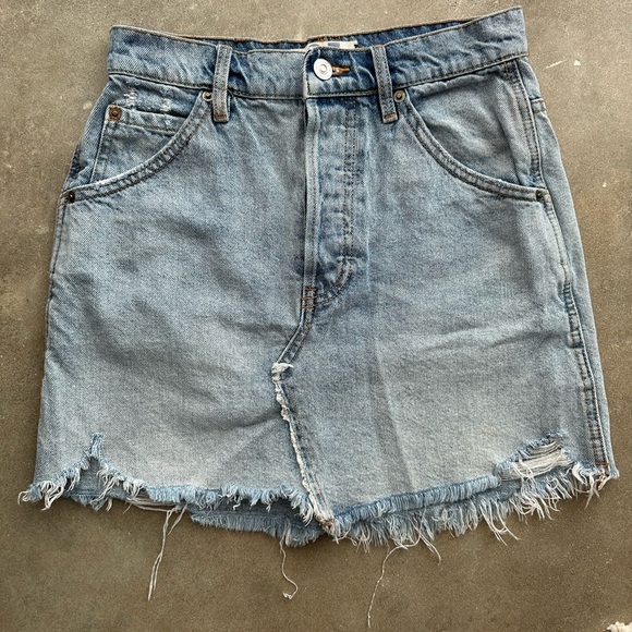 Free People Dresses & Skirts - Free People Blue Denim Skirt